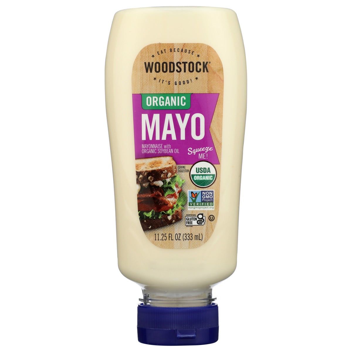 WOODSTOCK: Mayo Squeeze Org, 11.3 oz