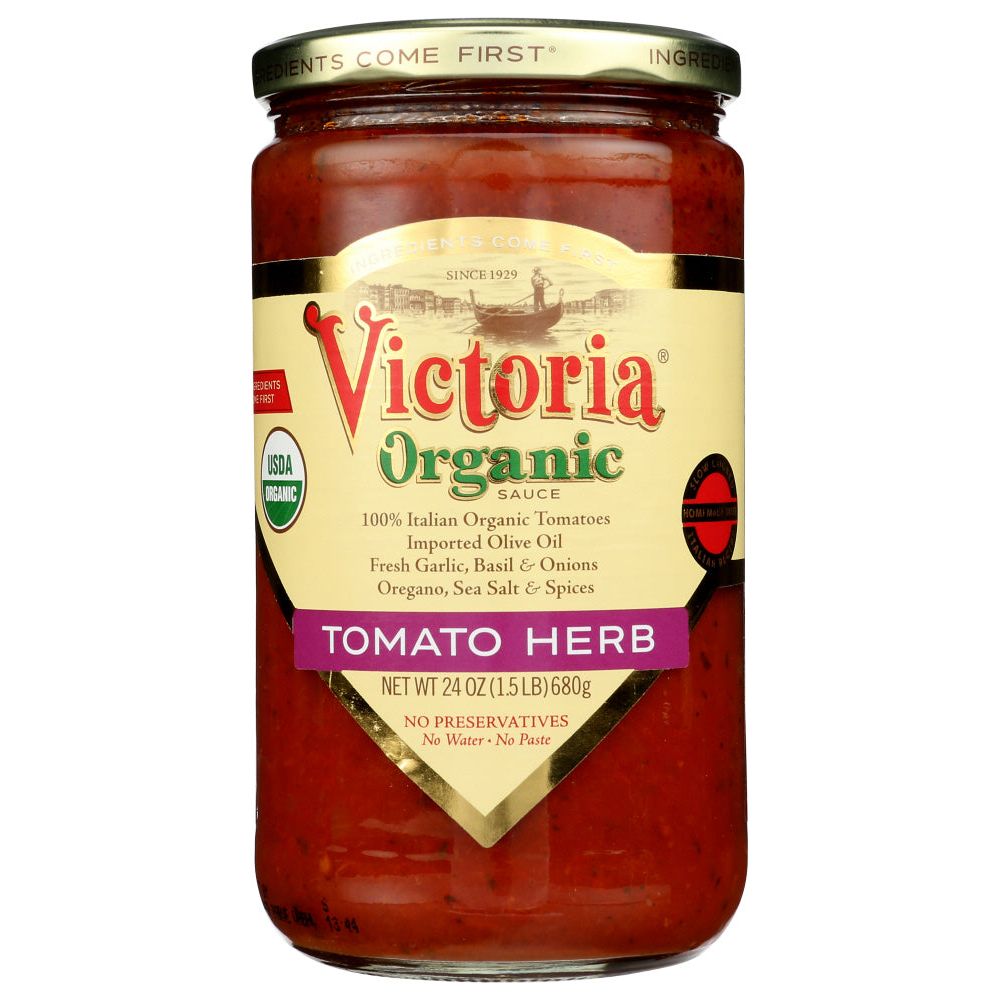 VICTORIA: Sauce Tmto Herb Org, 24 oz