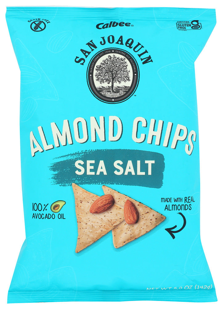 SAN JOAQUIN: Sea Salt Almond Nut Chips, 5 oz