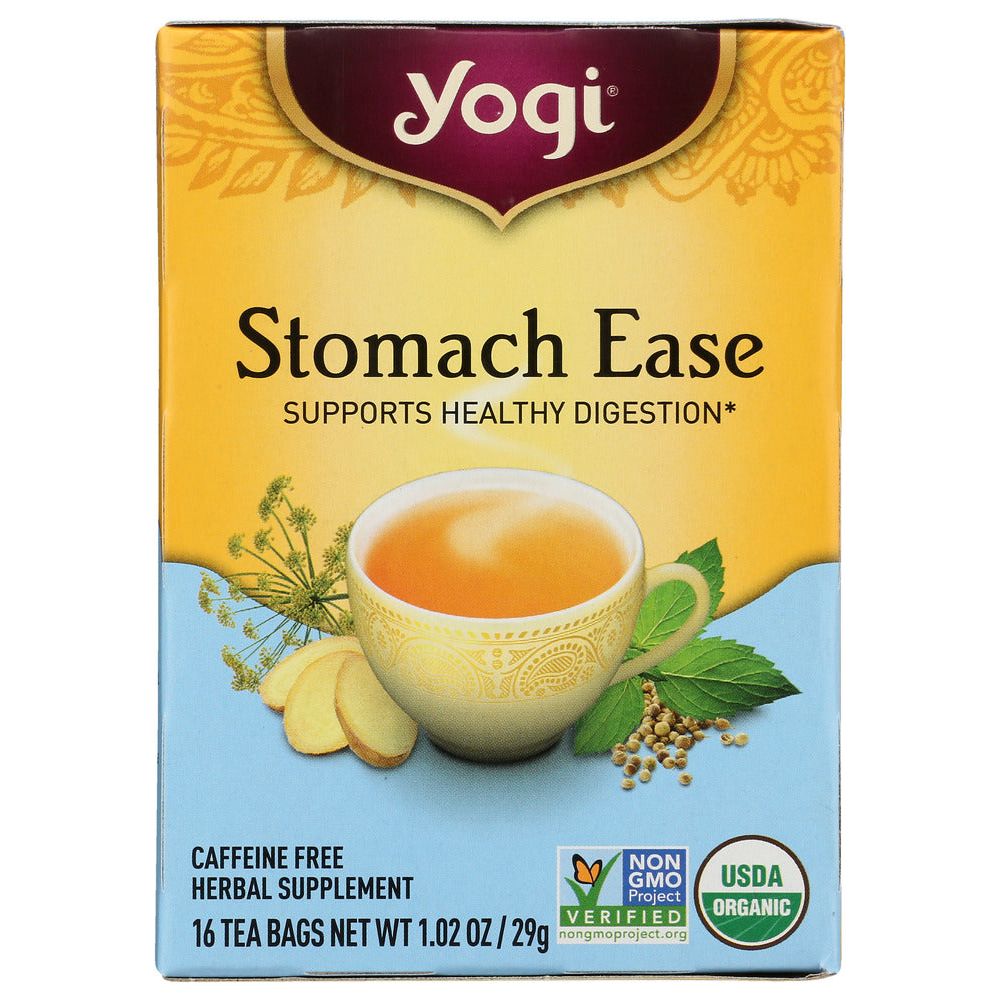 YOGI TEA: Organic Stomach Ease Caffeine Free, 16 Tea Bags