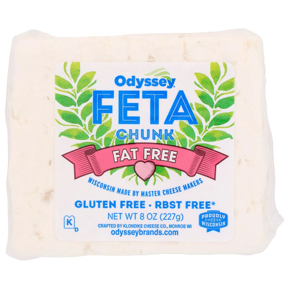 ODYSSEY: Fat Free Feta Chunk Cheese, 8 oz