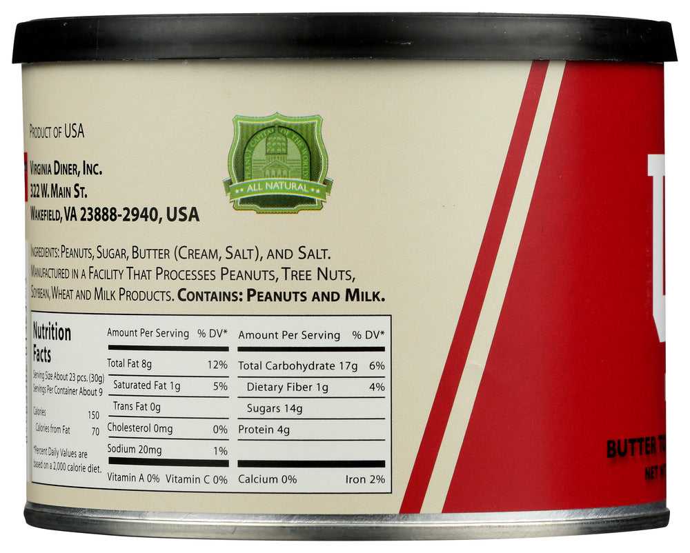 VIRGINIA PEANUT: Indiana University Butter Toffee Peanuts, 10 oz