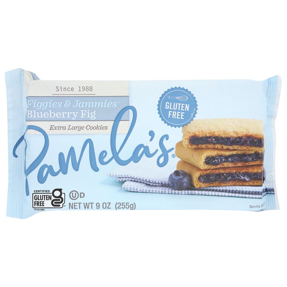 PAMELA'S: Gluten-Free Figgies & Jammies Extra Large Cookies Blueberry & Fig, 9 oz