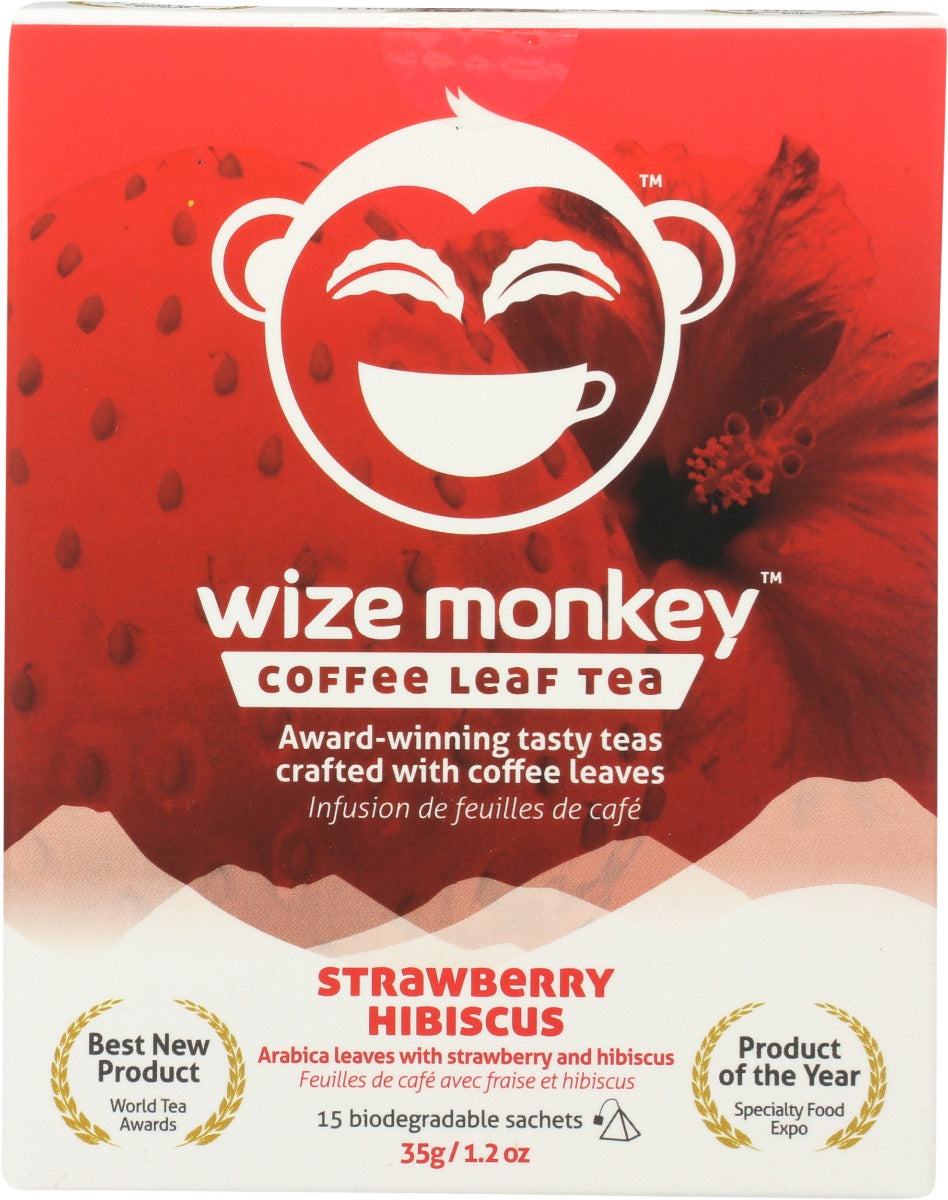 WIZE MONKEY: Tea Coffee Leaf Strwbry, 35 gm