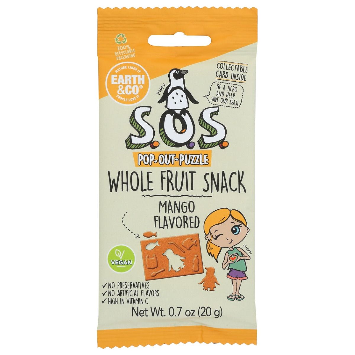 SOS FRUIT SNACKS: Fruit Snacks Mango, 3.5 OZ