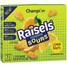 RAISELS: Raisins Golden Lemon, 4.9 oz