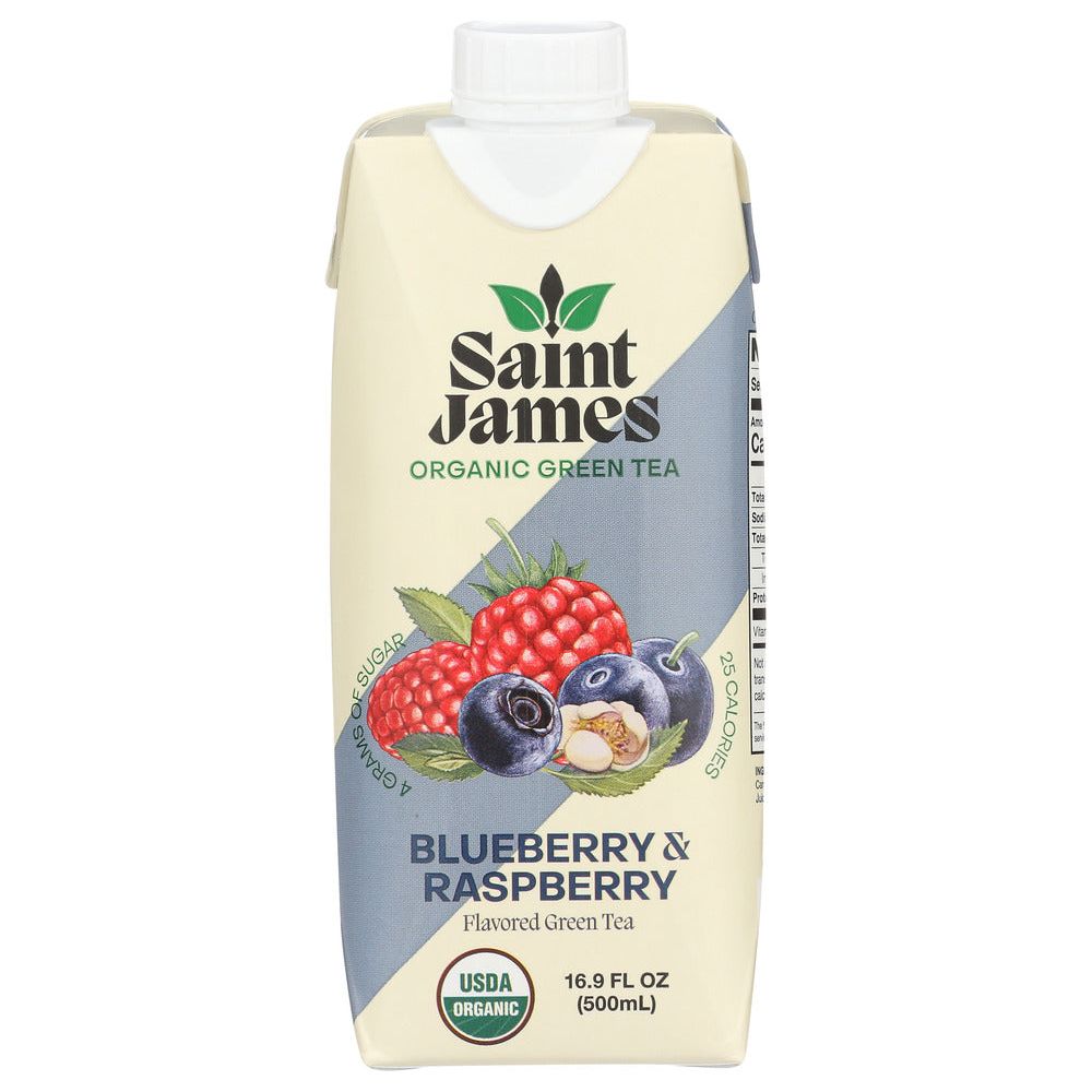 SAINT JAMES BRANDS LLC: Tea Blbry Raspbry Grn Org, 16.9 FO