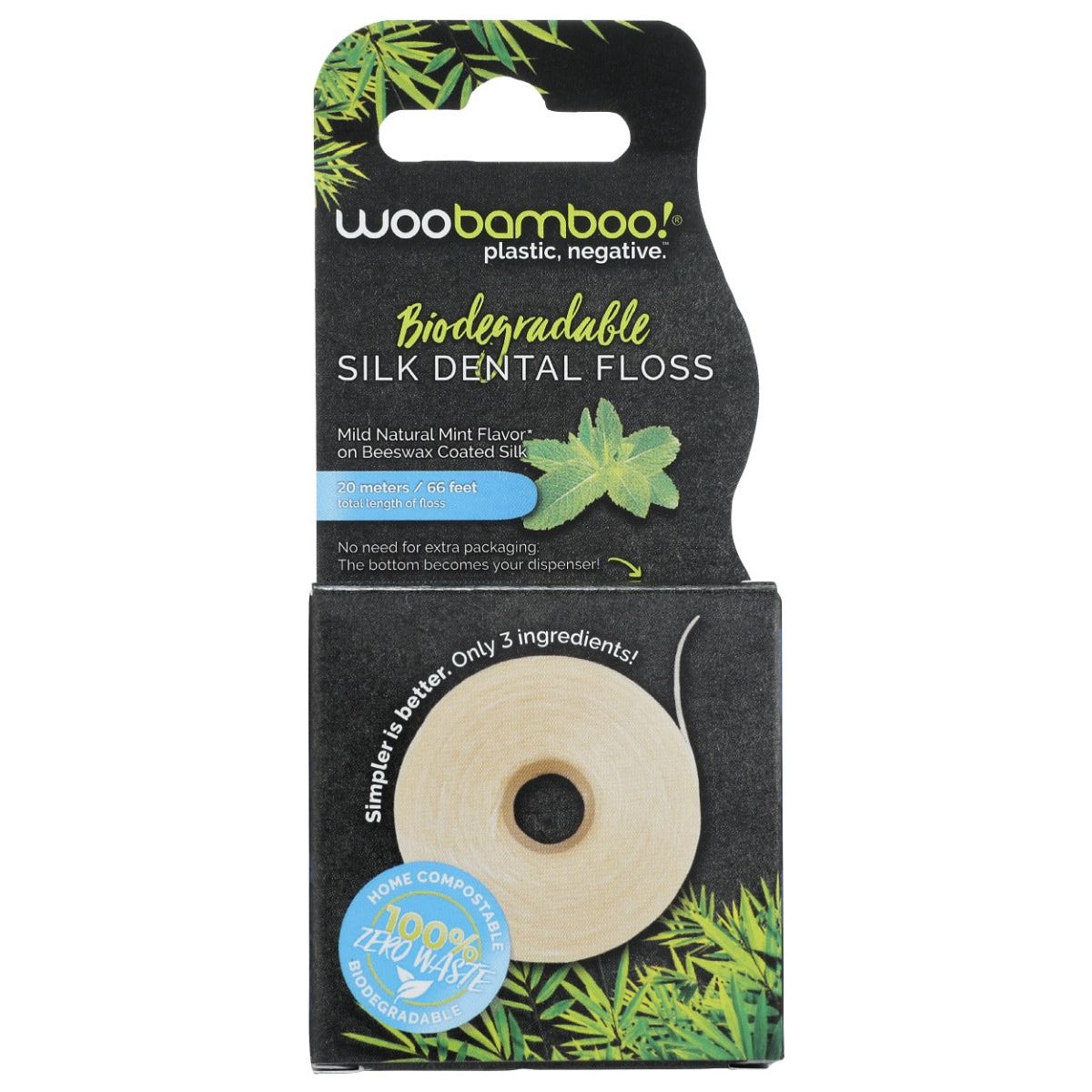WOOBAMBOO: Floss Zero Wste Pckg 66Ft, 1 UN