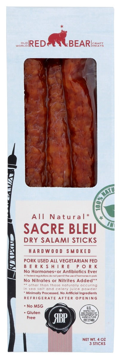 RED BEAR PROVISIONS: Salami Sticks Sacre Bleu, 4 oz