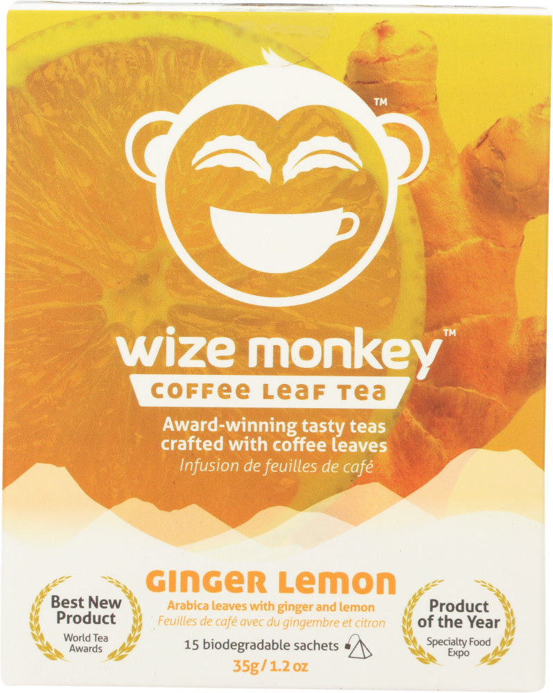 WIZE MONKEY: Tea Coffee Leaf Gngr Lmn, 35 gm