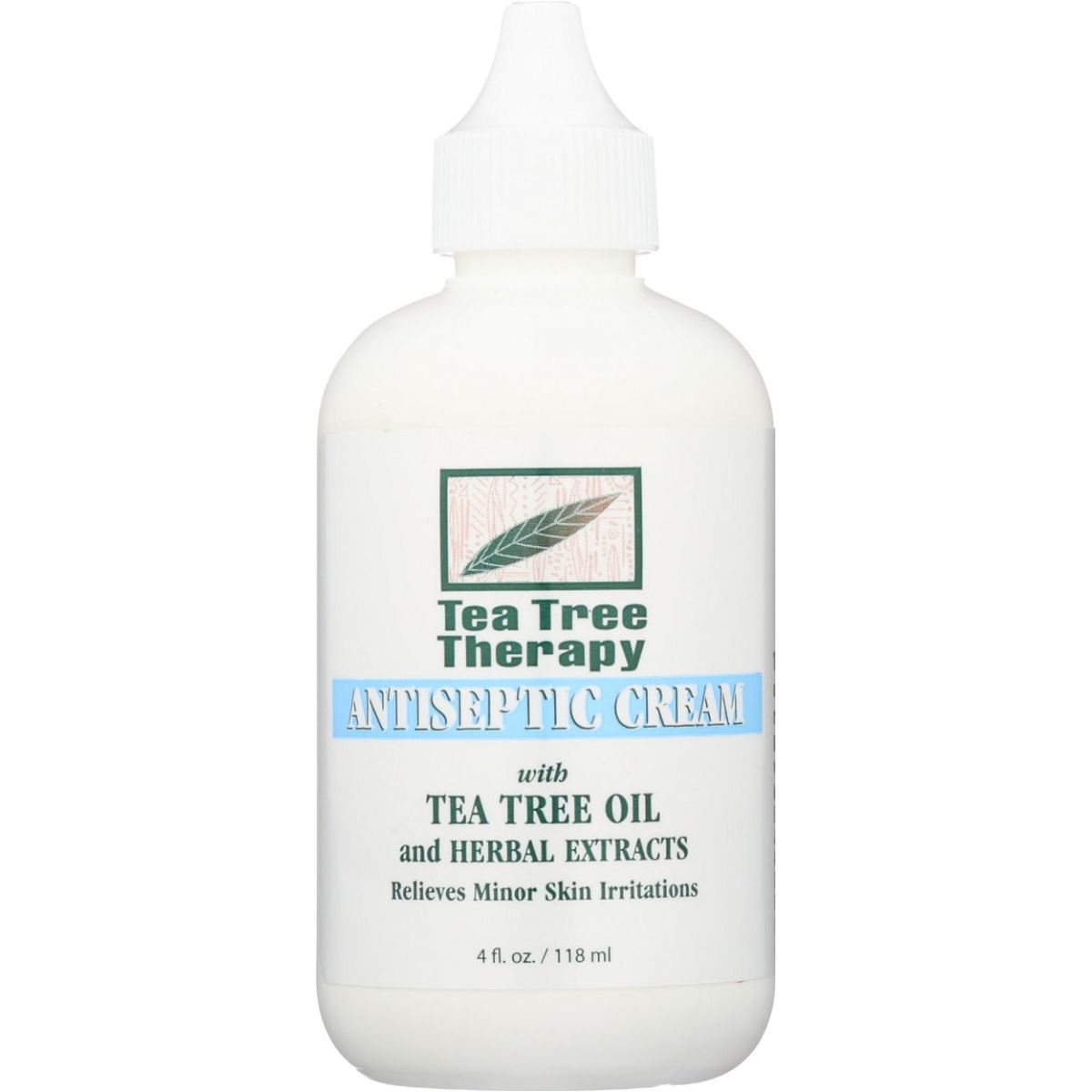 TEA TREE THERAPY: Antiseptic Cream with Tea Tree Oil and Herbal Extracts, 4 oz