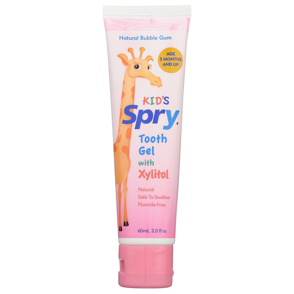 SPRY: Kid's Tooth Gel with Xylitol Natural Bubble Gum, 2 oz