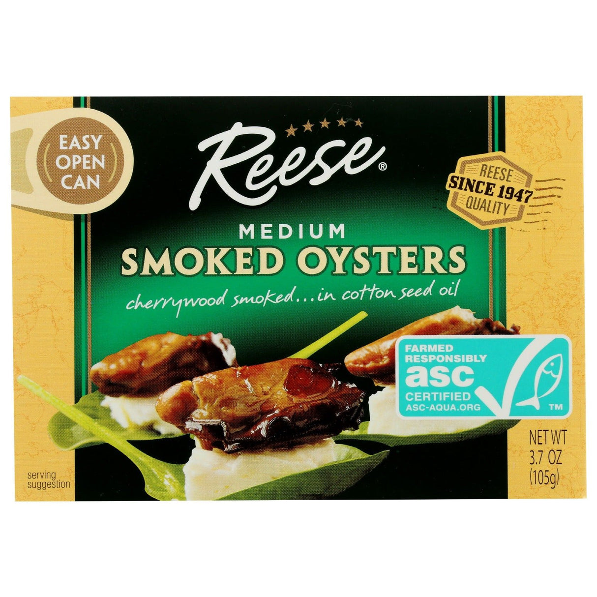 REESE: Smoked Oyster Medium, 3.7 Oz