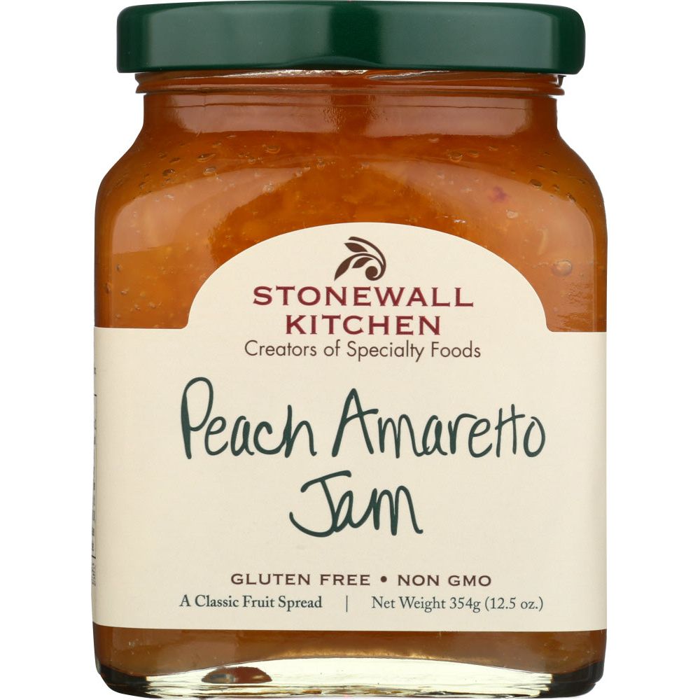 STONEWALL KITCHEN: Peach Amaretto Jam, 12.5 oz