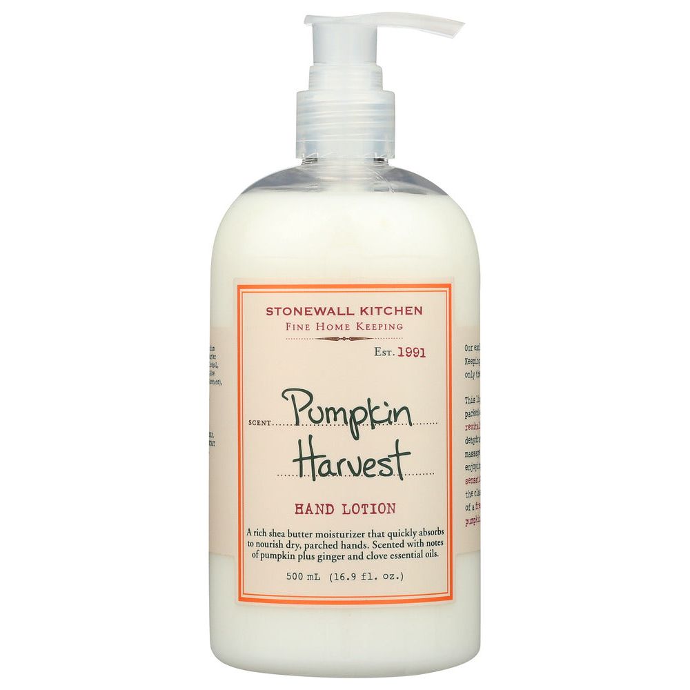 STONEWALL KITCHEN: Lotion Hand Pumpkin Hrvst, 16.9 fo
