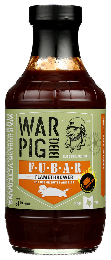 WARPIG BBQ: Sweet Tangy & Spicy Flamethrower BBQ Sauce, 21 oz