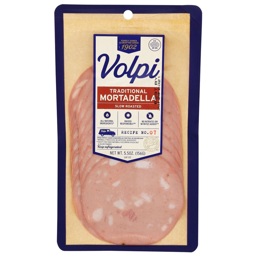 VOLPI: Traditional Mortadella Pre Sliced, 6 oz