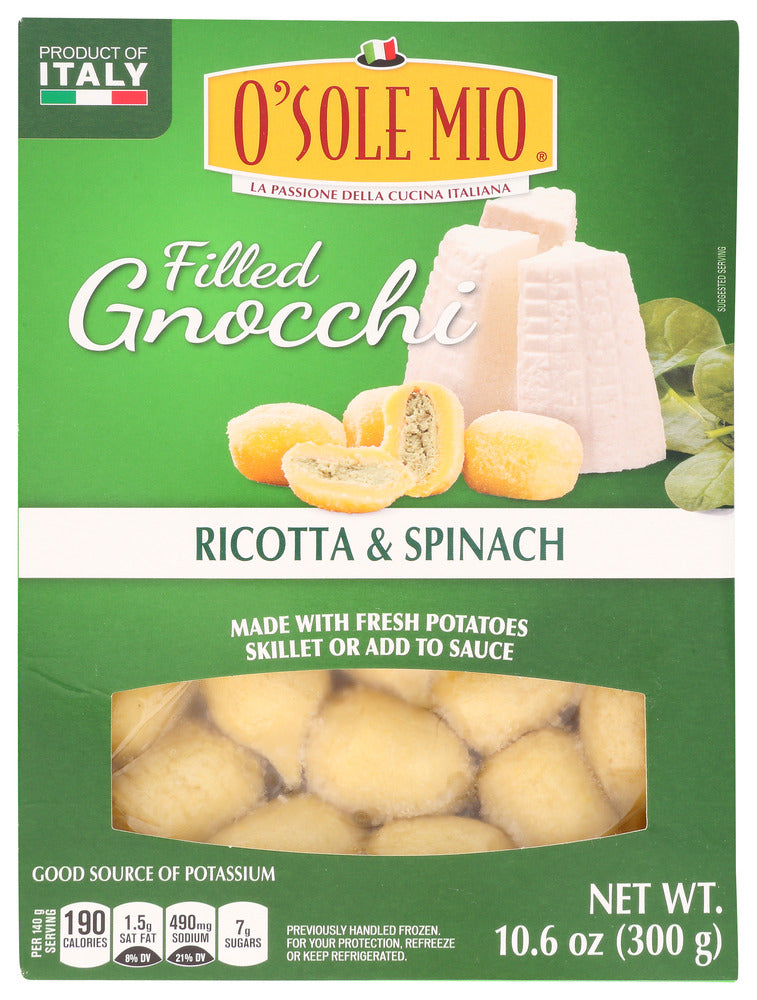 OSOLE MIO: Filled Gnocchi Ricotta & Spinach, 10.6 oz