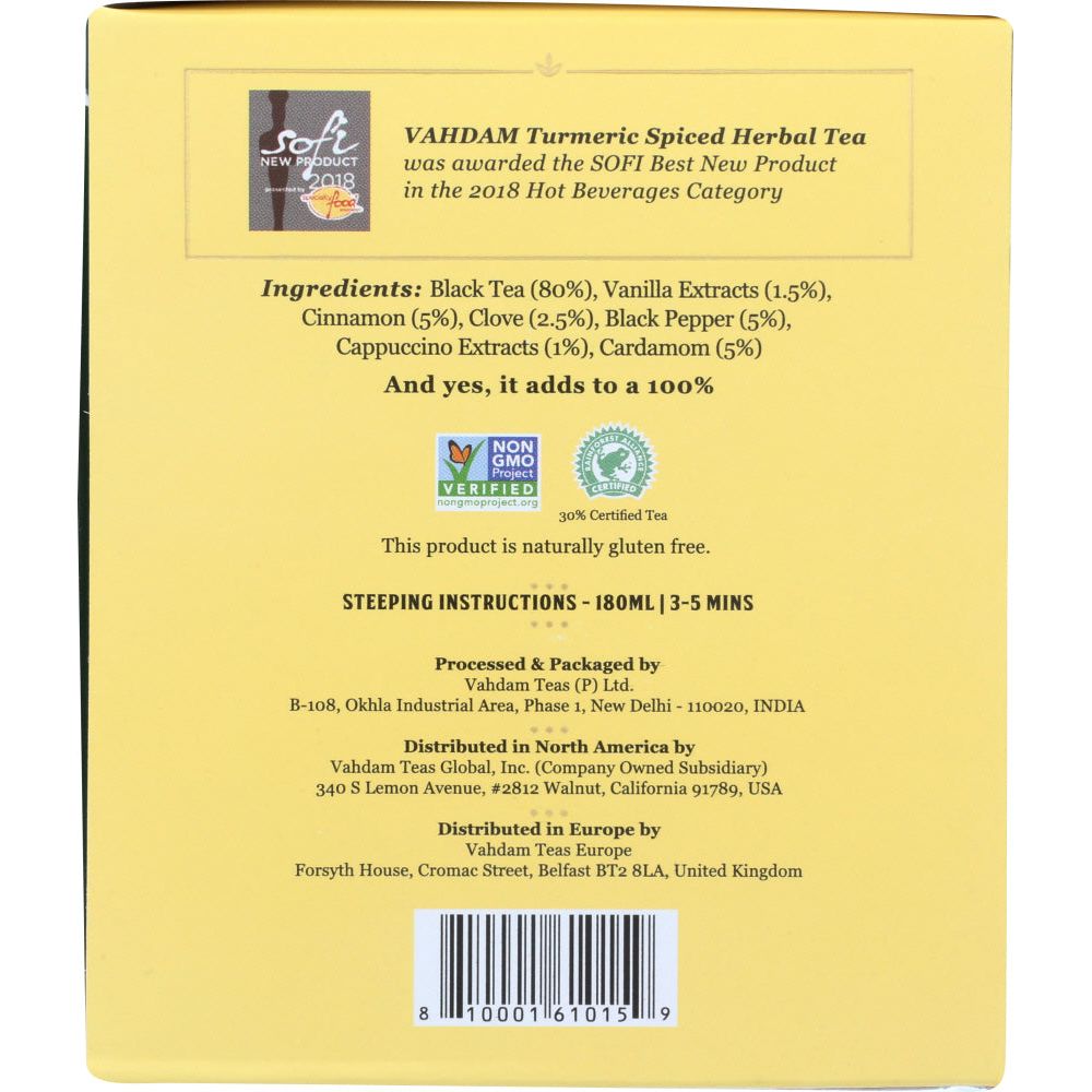 VAHDAM TEAS: Vanilla Spice Chai Tea, 1.06 oz