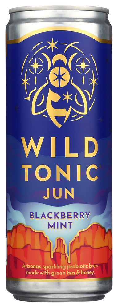 WILD TONIC: Kombucha Blackberry Mint Organic, 12 oz