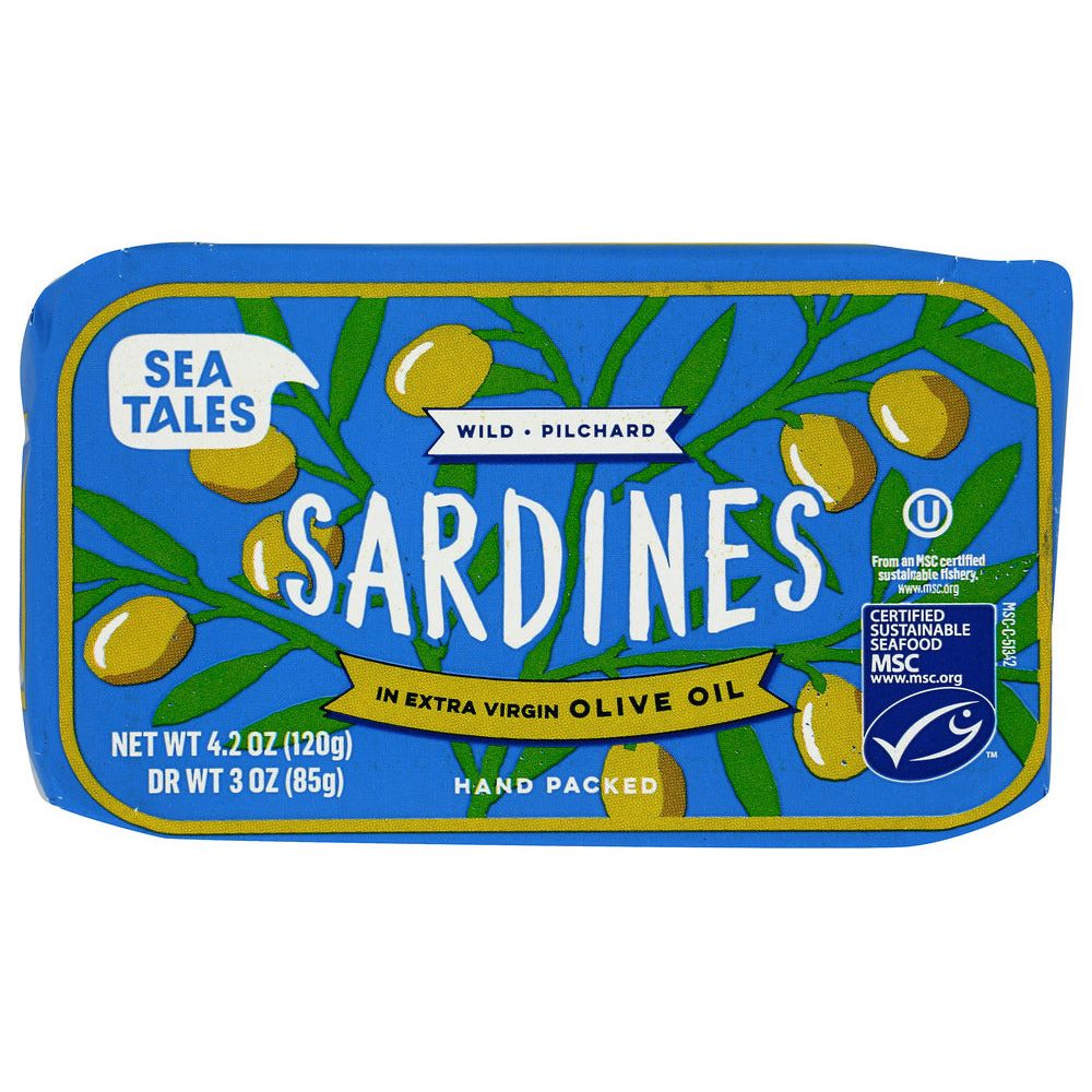 SEA TALES: Sardines In Extra Virgin Olive Oil With Lemon, 4.2 oz