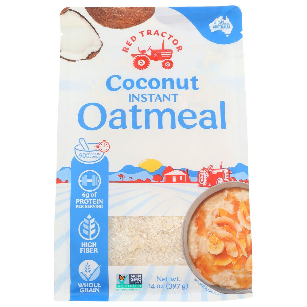 RED TRACTOR: Oats Instant Creamy Coconut, 14 OZ