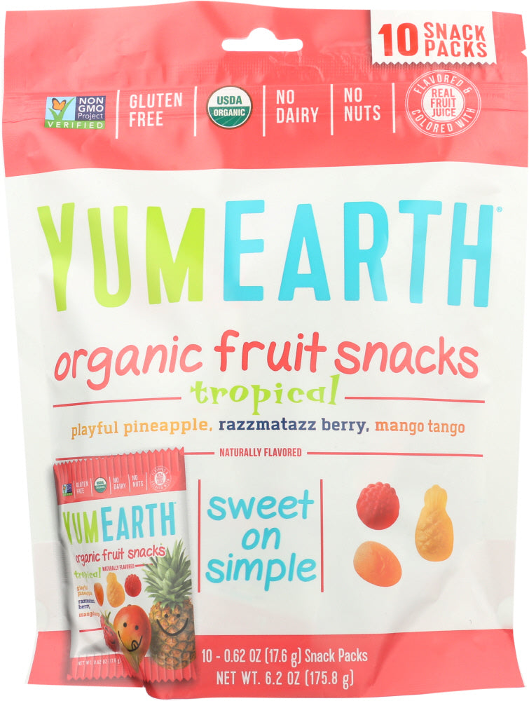 YUMEARTH: Organic Assorted Tropical Fruit Snack, 6.2 oz