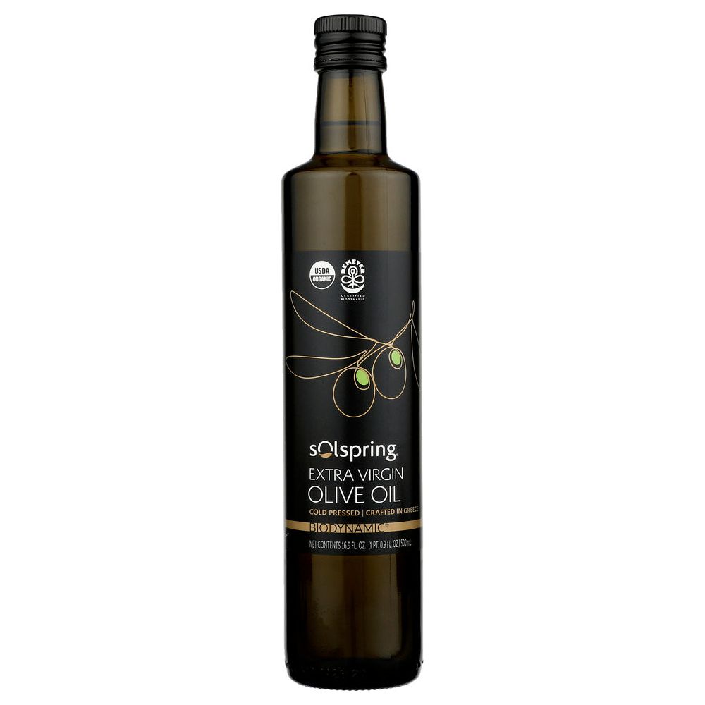 SOLSPRING: Biodynamic Organic Extra Virgin Olive Oil, 16.9 fo