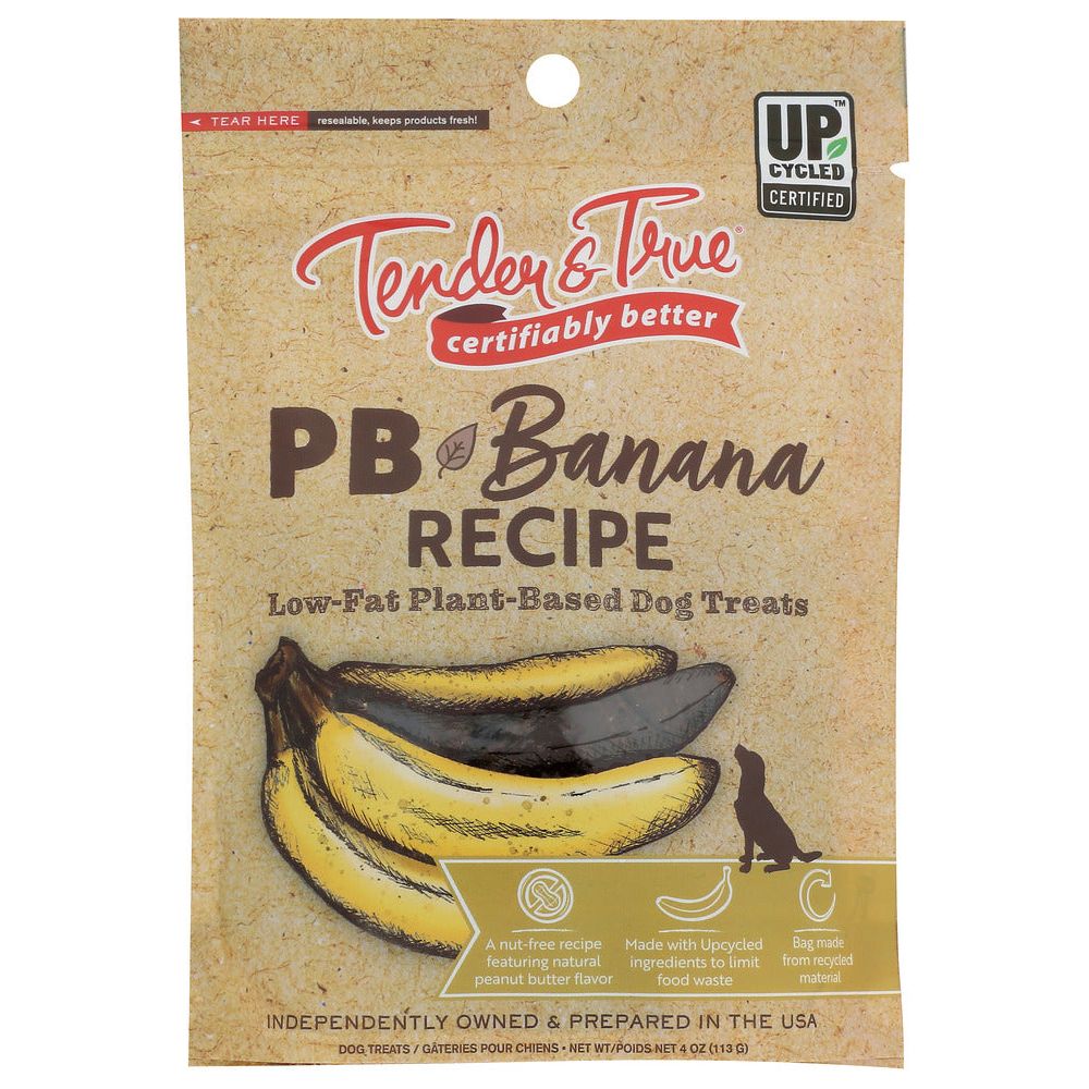 TENDER AND TRUE: Pb and Banana Dog Treats, 4 oz