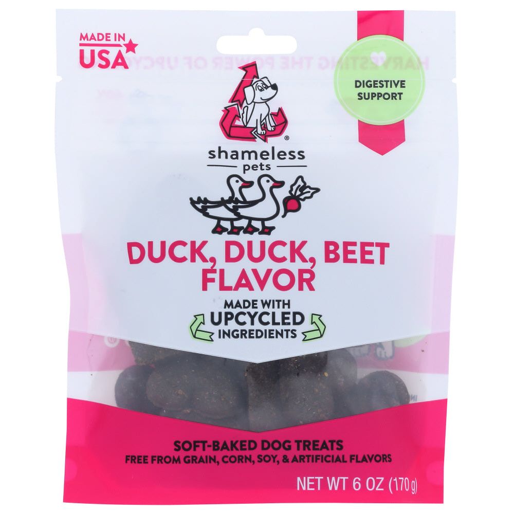 SHAMELESS PETS: Treat Dog Duck Duck Beet, 6 oz
