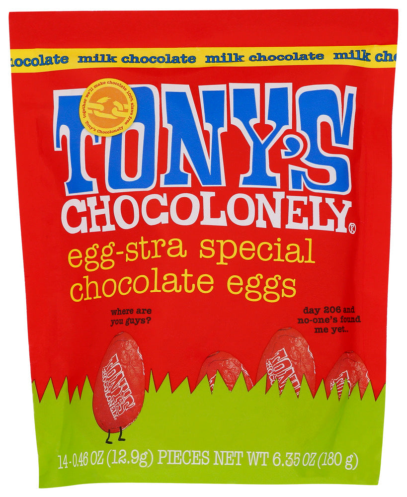TONYS CHOCOLONELY: Choc Estr Egg Milk, 6.34 oz