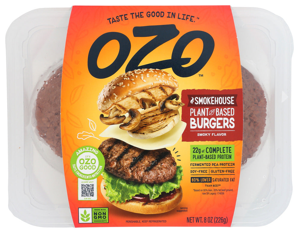 OZO: Burger Smokehouse Plnt Bs, 8 oz
