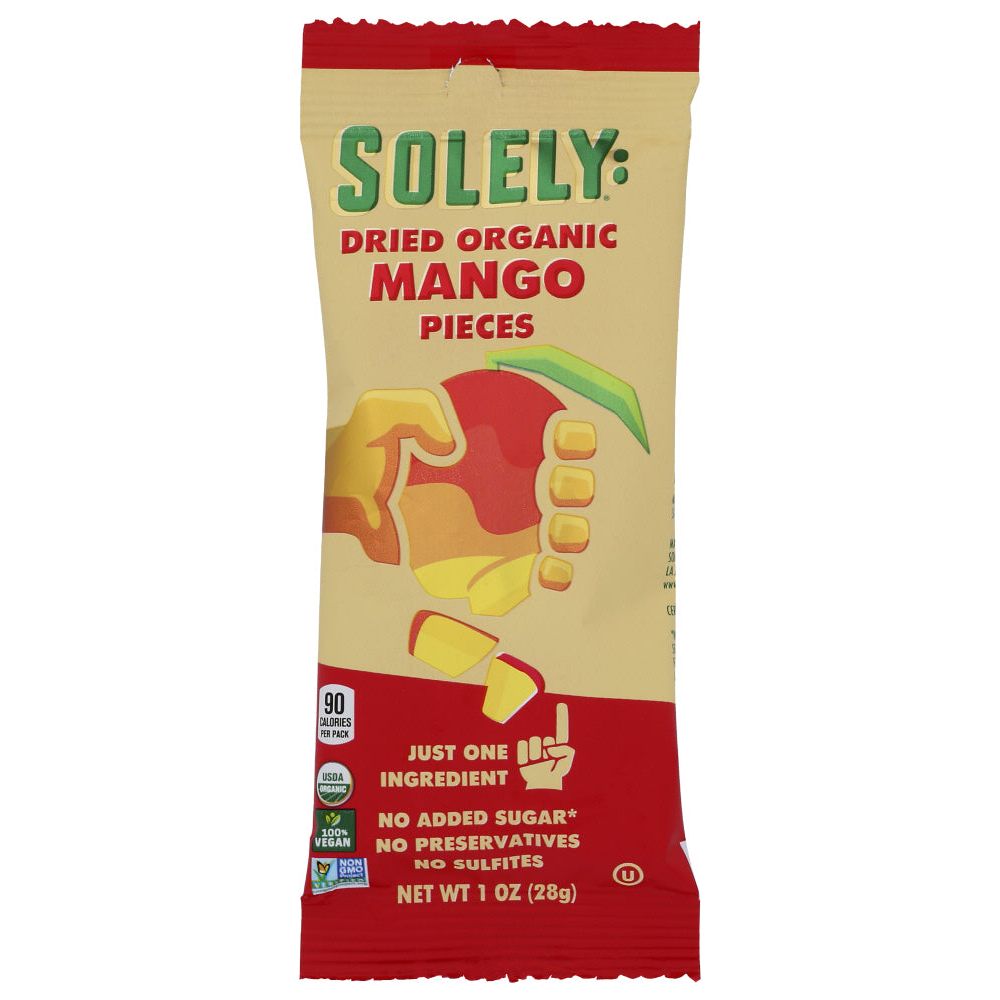 SOLELY: Dried Mango Pieces, 1 oz