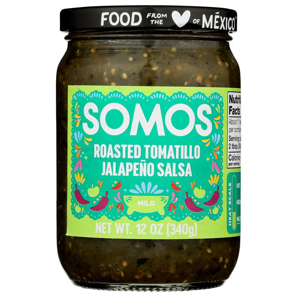 SOMOS: Roasted Tomatillo Jalapeno Salsa, 12 oz
