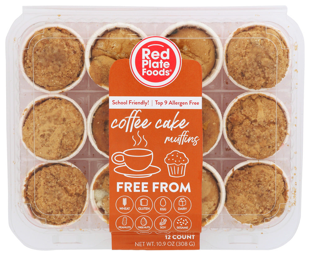 RED PLATE FOODS: Muffins Coffee Cake Mini, 10.9 oz