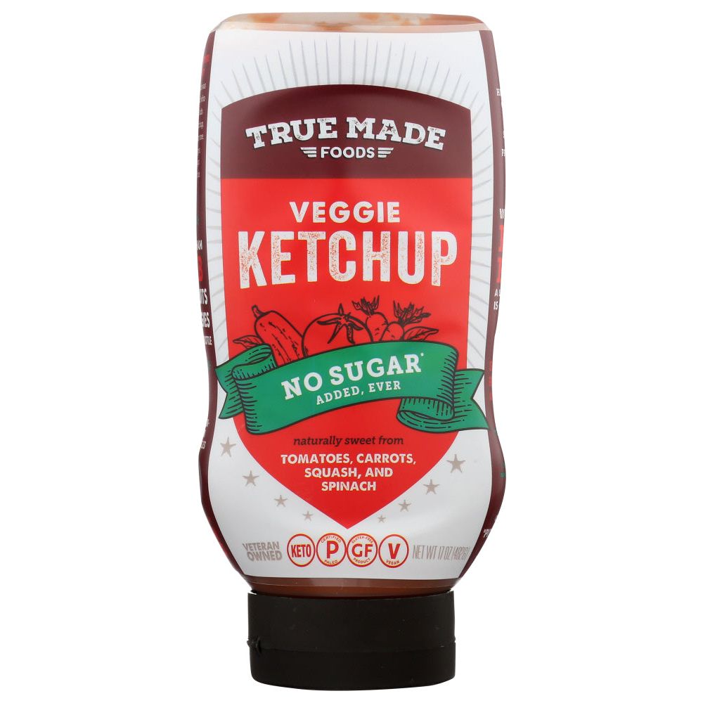 TRUE FOODS: No Sugar Vegetable Ketchup, 17 oz