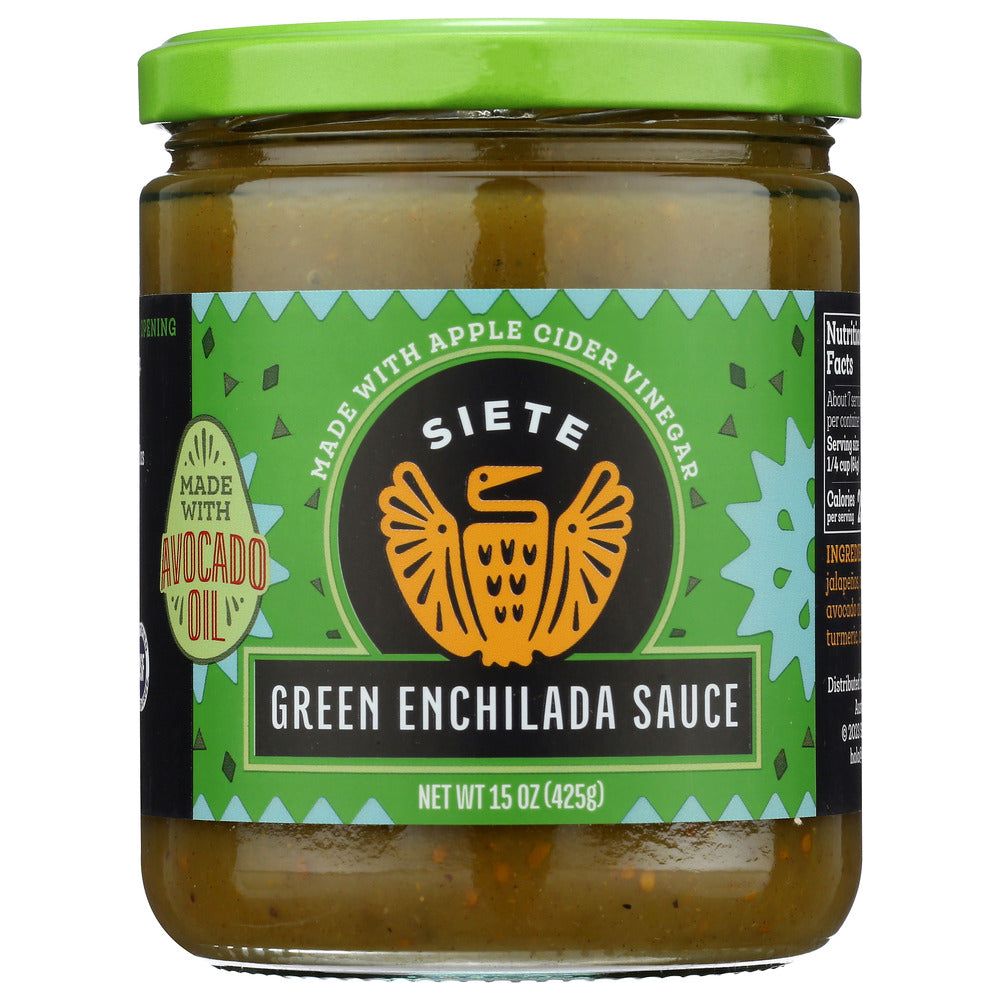 SIETE: Sauce Enchilada Green, 15 oz
