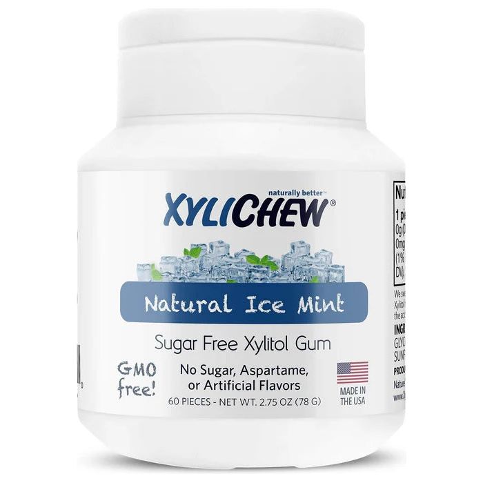 XYLICHEW: Sugar Free Chewing Gum Ice Mint Jar, 60 pc