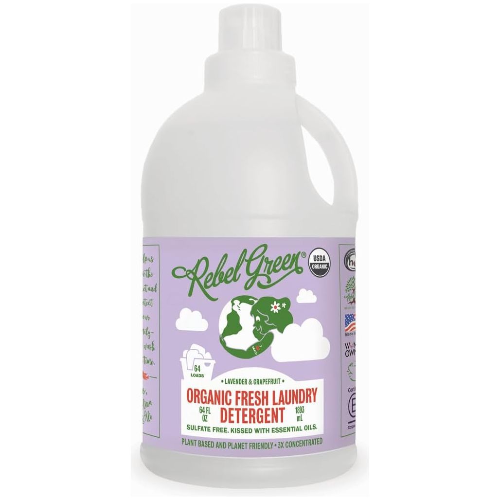 REBEL GREEN: Laundry Detergent Lavender Grapefruit, 64 oz