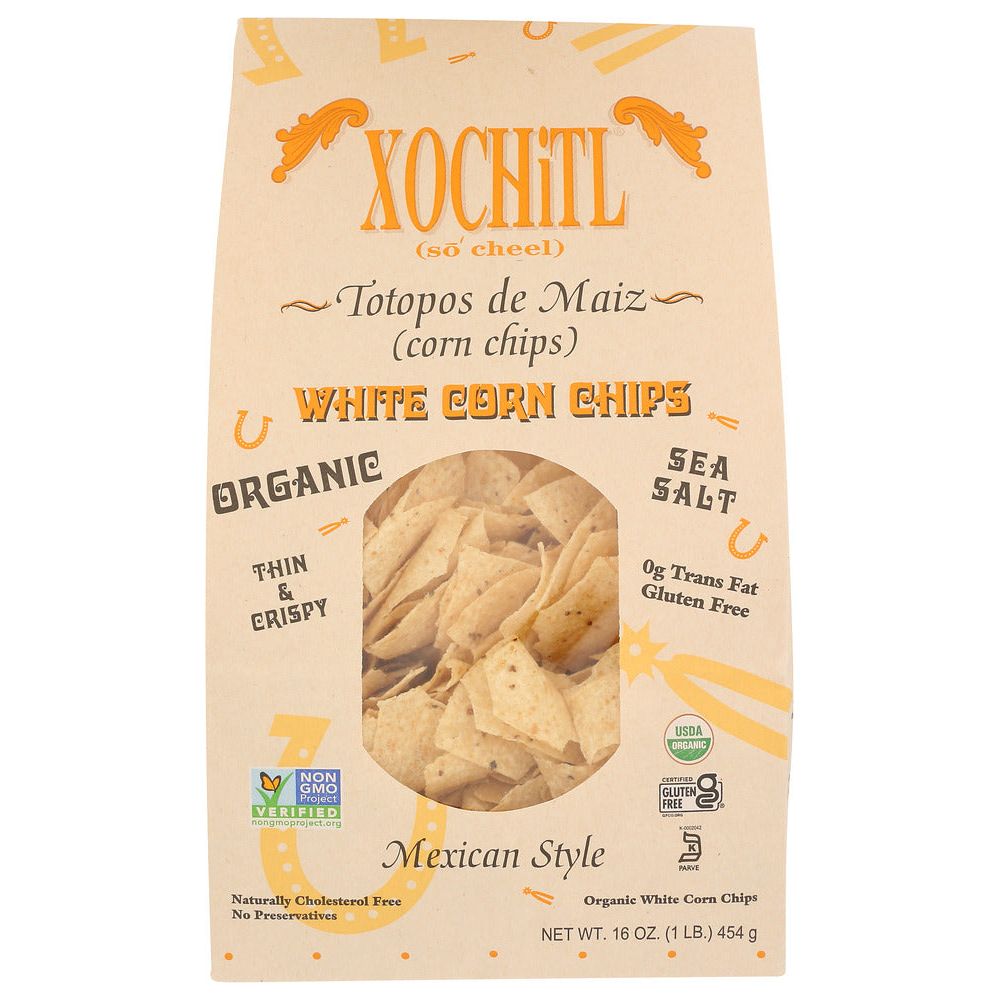 XOCHITL: Mexican Style Organic White Corn Chips, 16 oz