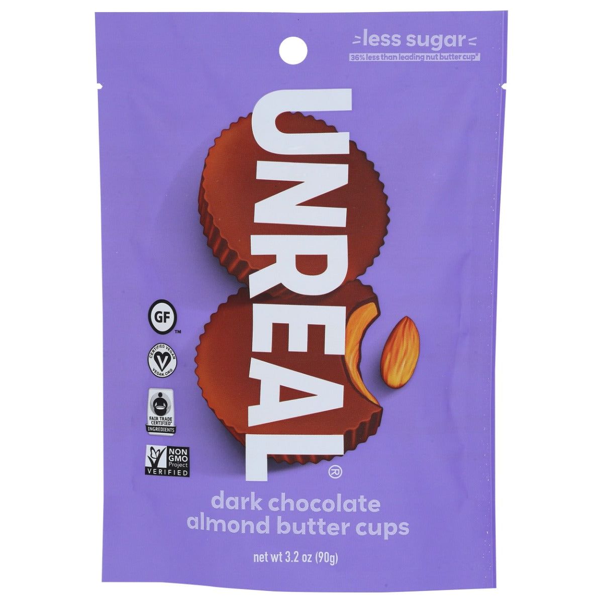 UNREAL: Dark Chocolate Almond Butter Cups, 3.2 oz