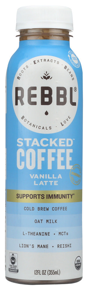 REBBL: Stacked Coffee Vanilla Latte, 12 fo
