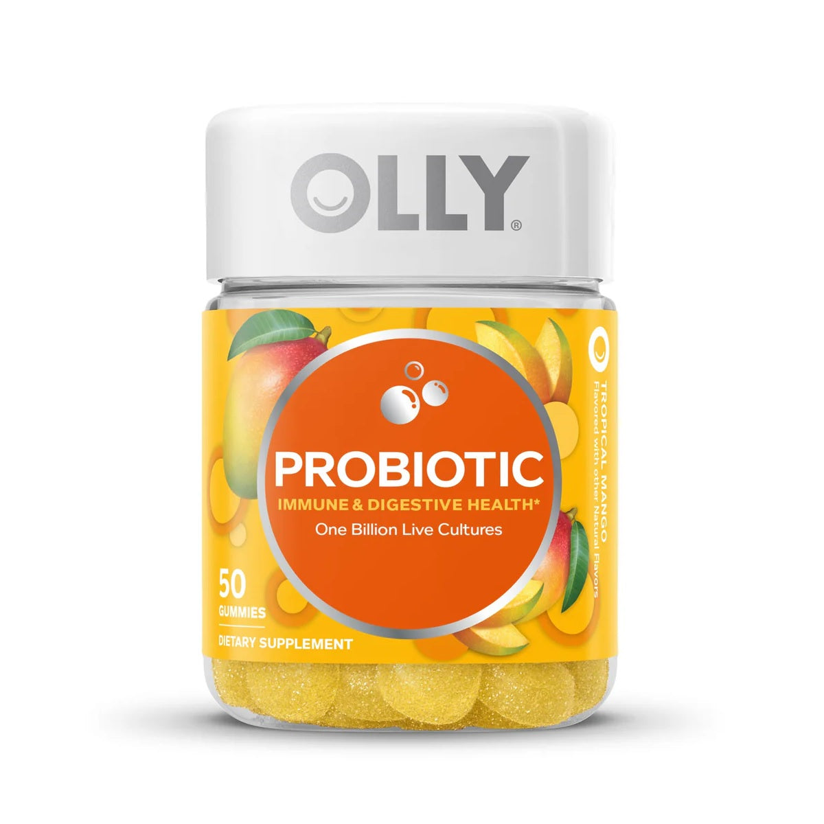 OLLY: Probiotic Tropical Mango Supplement, 50 ea