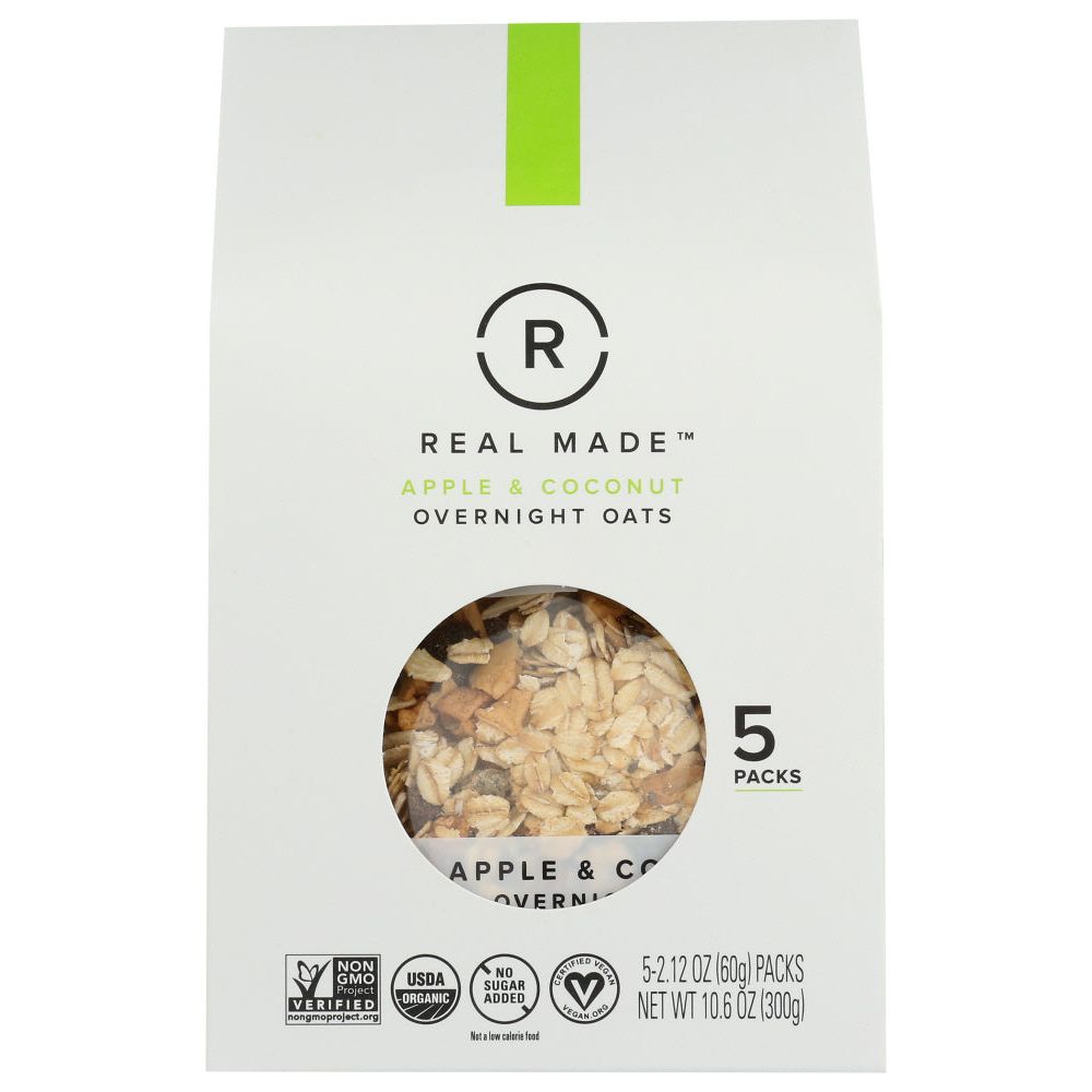 REAL MADE: Oats Apple And Ccnut, 10.6 oz