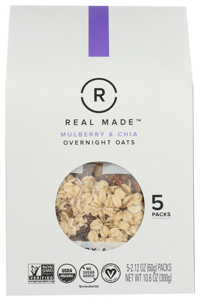 REAL MADE: Oats Mulberry And Chia, 10.6 oz
