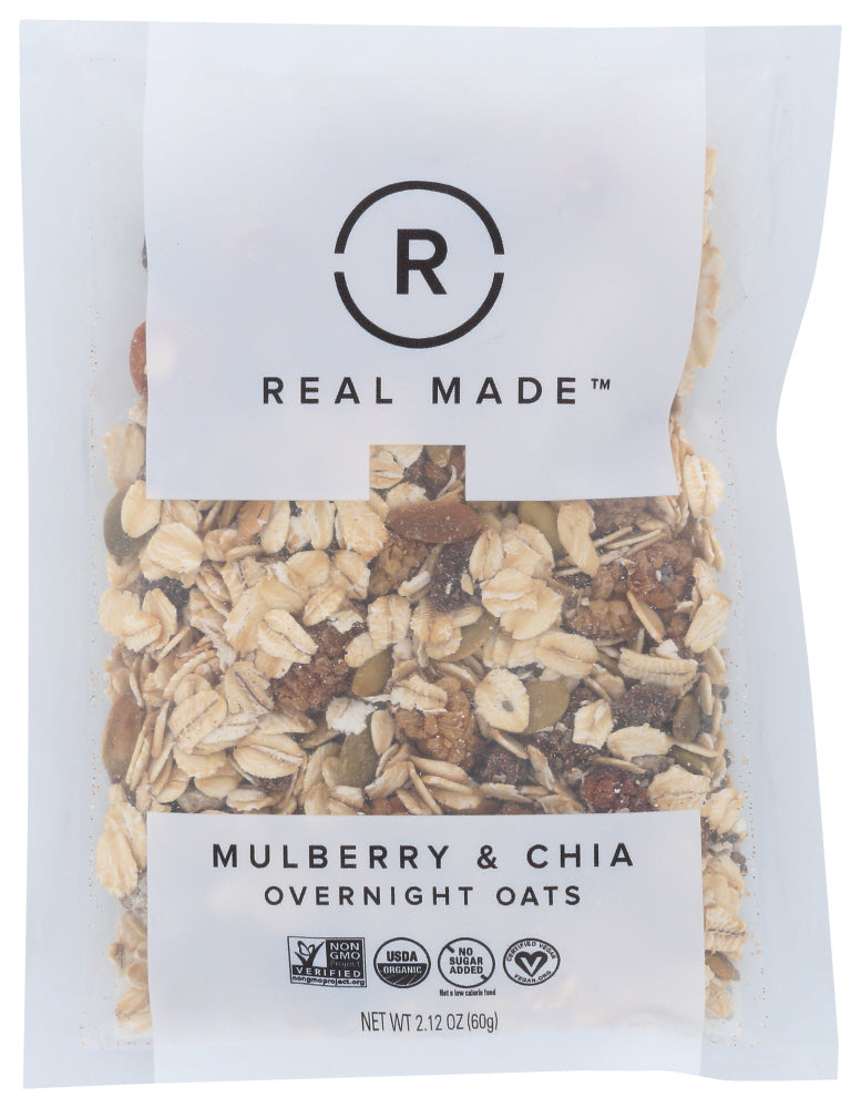 REAL MADE: Oats Mulbry And Chia Sngl, 2.12 oz