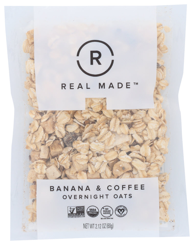 REAL MADE: Oats Bnana And Cffe Sngl, 2.12 oz