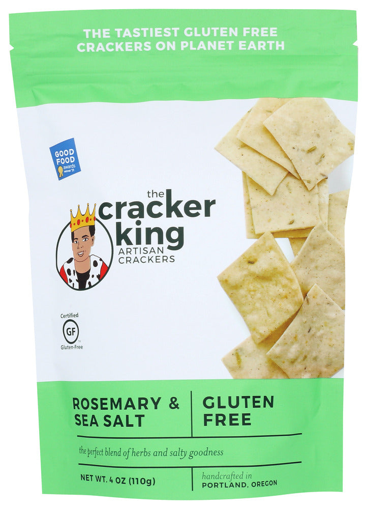 THE CRACKER KING: Rosemary Sea Salt Crackers, 4 oz