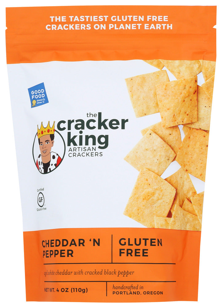 THE CRACKER KING: Cheddar N Pepper Crackers, 4 oz