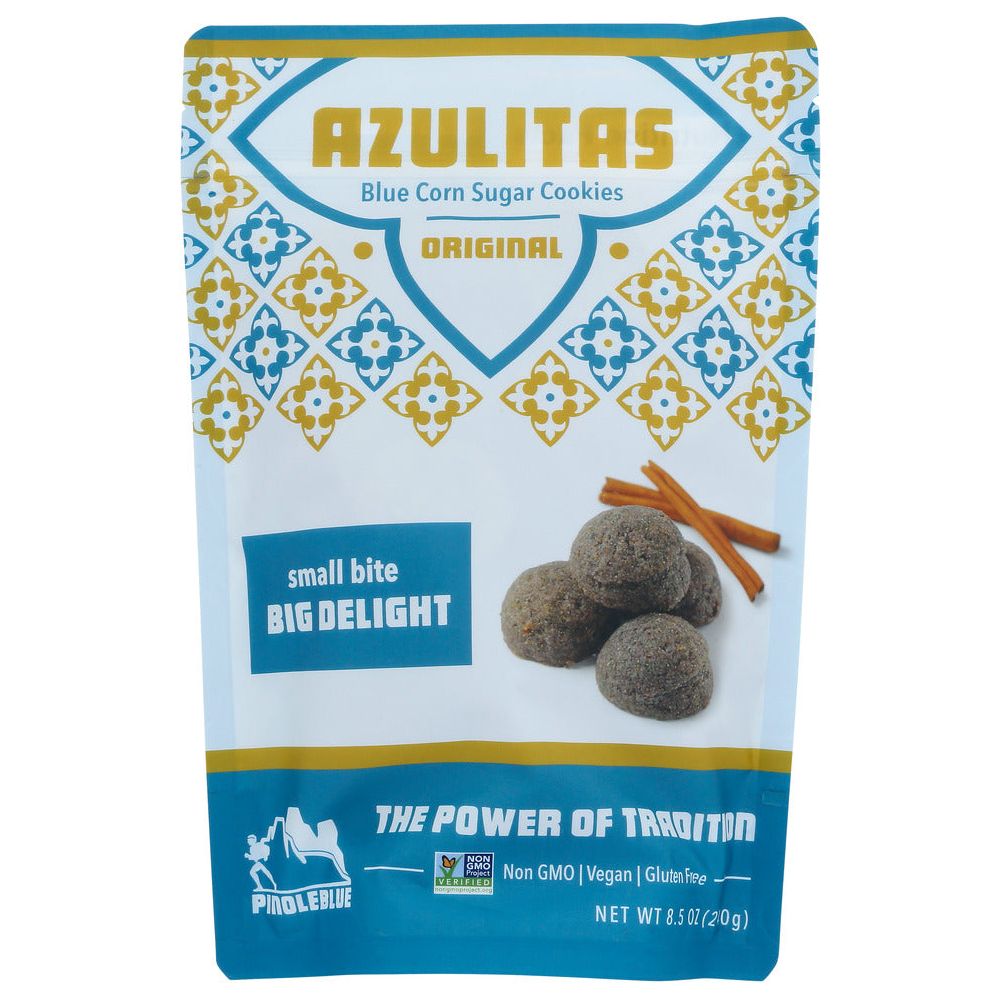 PINOLE BLUE: Organic Blue Corn Sugar Cookies, 8.5 oz